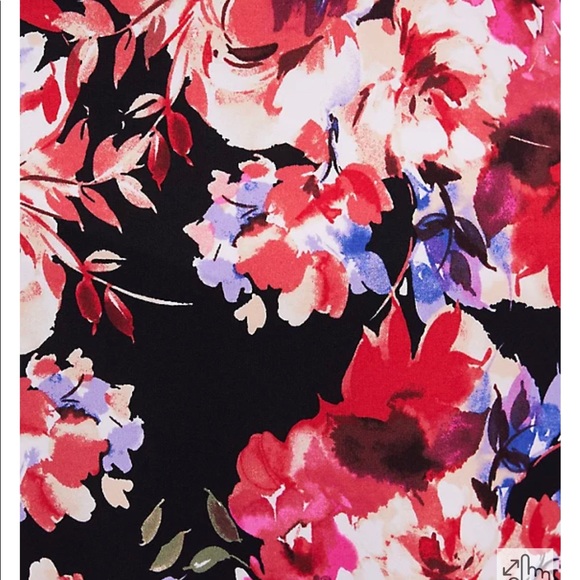 TORRID SKATER MIDI DRESS - STUDIO KNIT LACE FLORAL BLACK SIZE 3X NWT - Picture 4 of 5